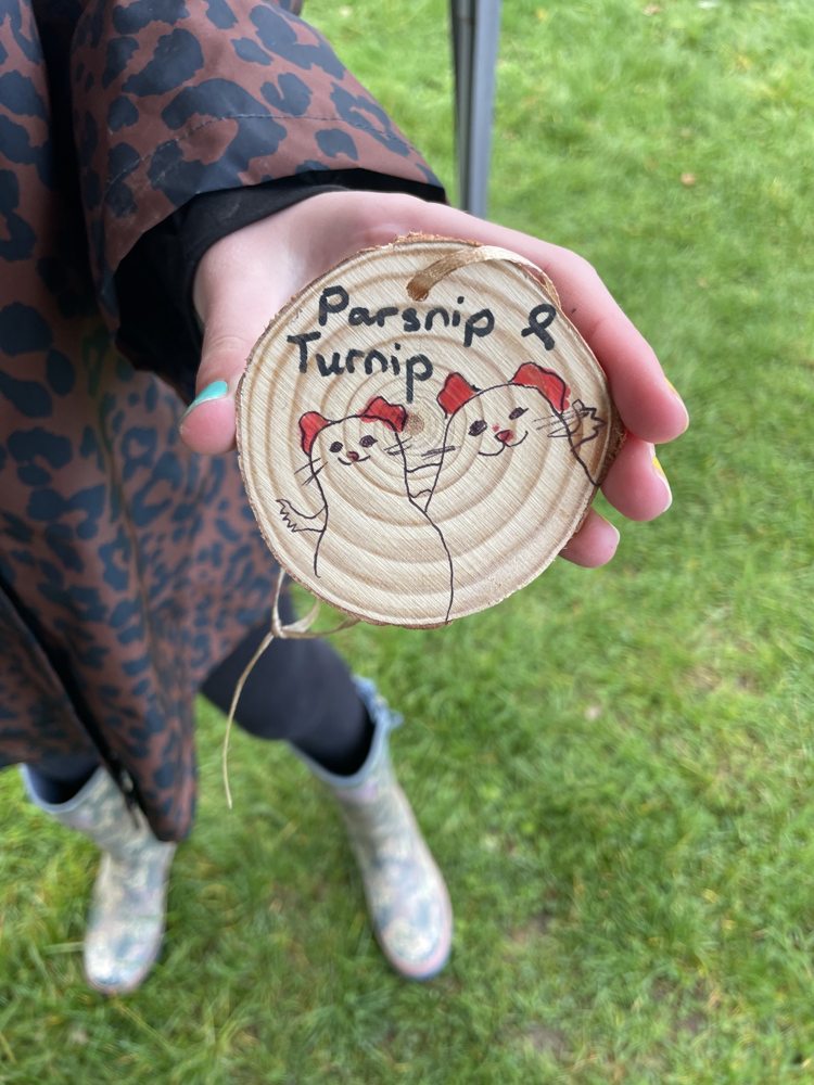 Wood-slice creation made during the event